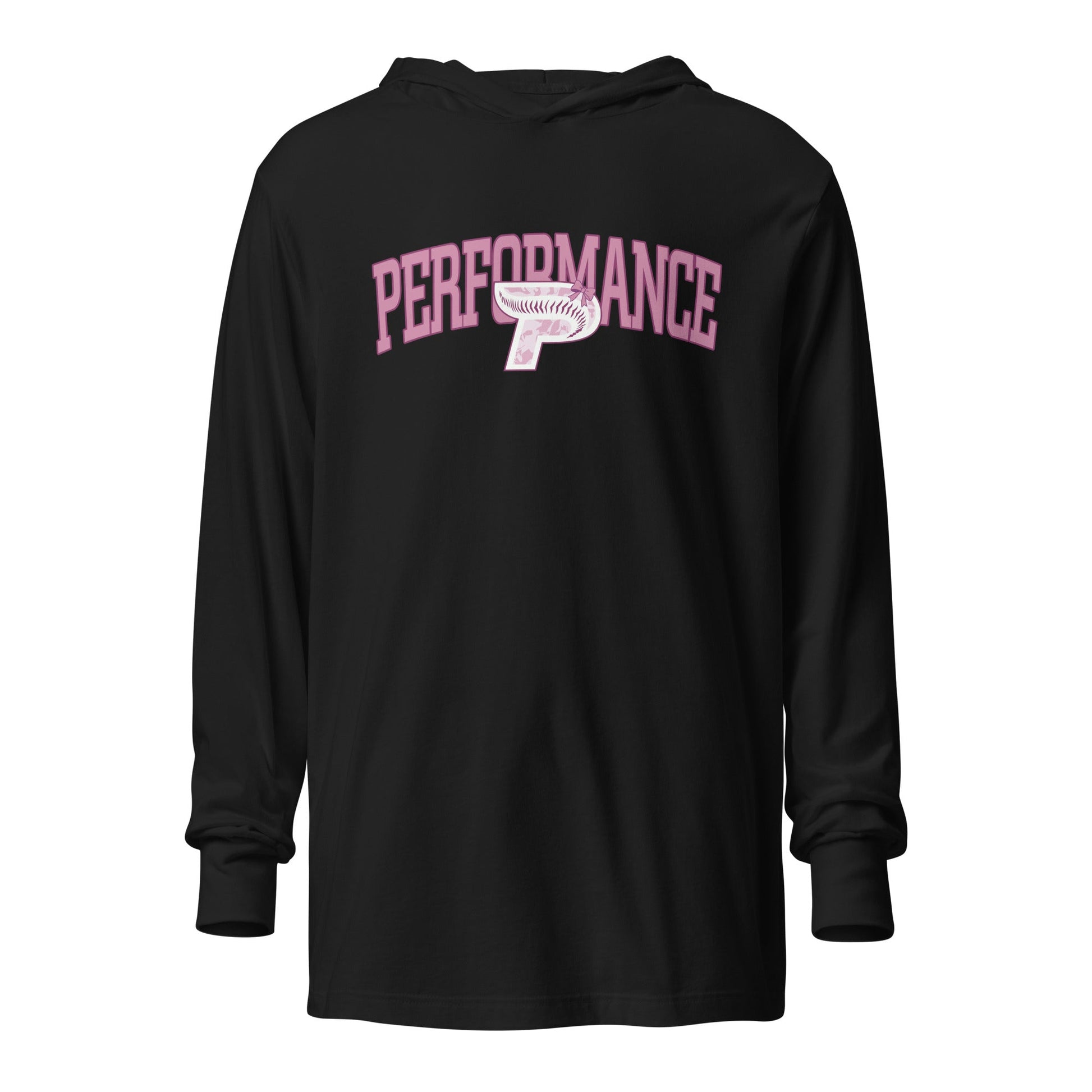 Performance | Hooded Long Sleeve T Shirt | Performance Baseball | Varsity Mark Logo