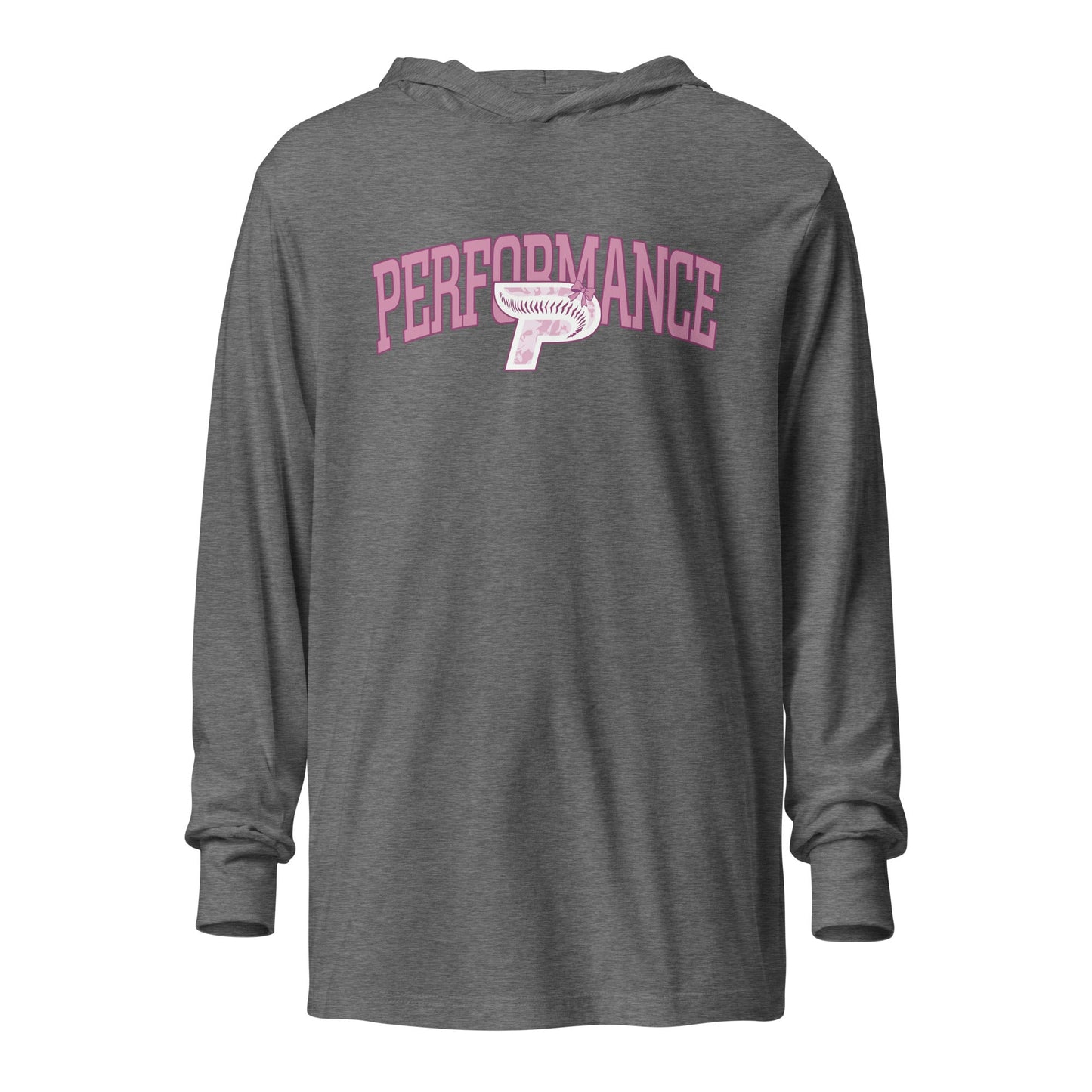 Performance | Hooded Long Sleeve T Shirt | Performance Baseball | Varsity Mark Logo