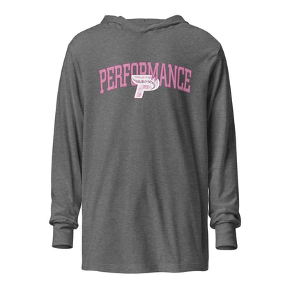 Performance | Hooded Long Sleeve T Shirt | Performance Baseball | Varsity Mark Logo