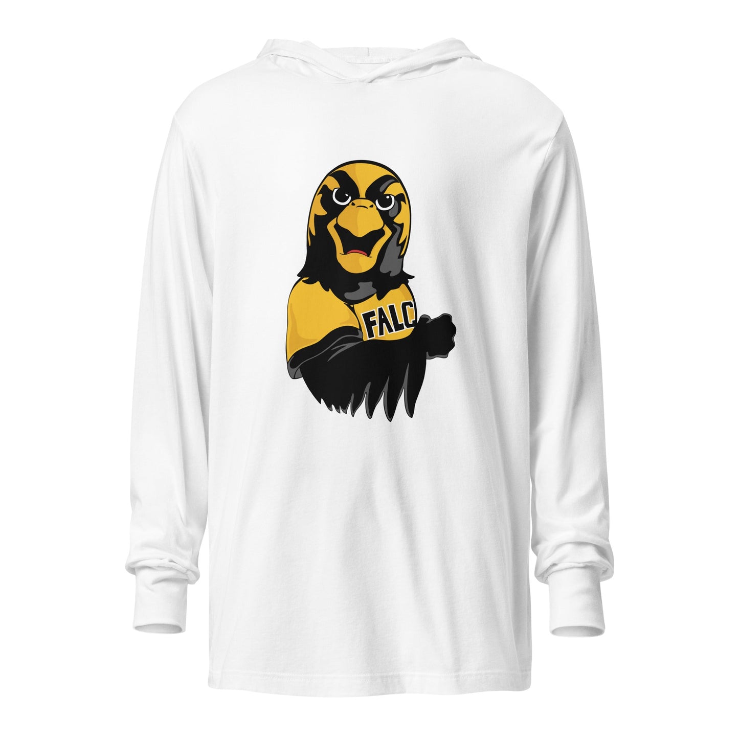 Performance | Hooded Long Sleeve T Shirt | Pfeiffer University Golf | Mascot Logo