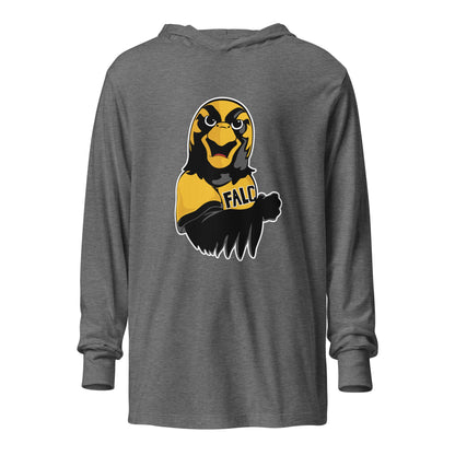 Performance | Hooded Long Sleeve T Shirt | Pfeiffer University Golf | Mascot Logo