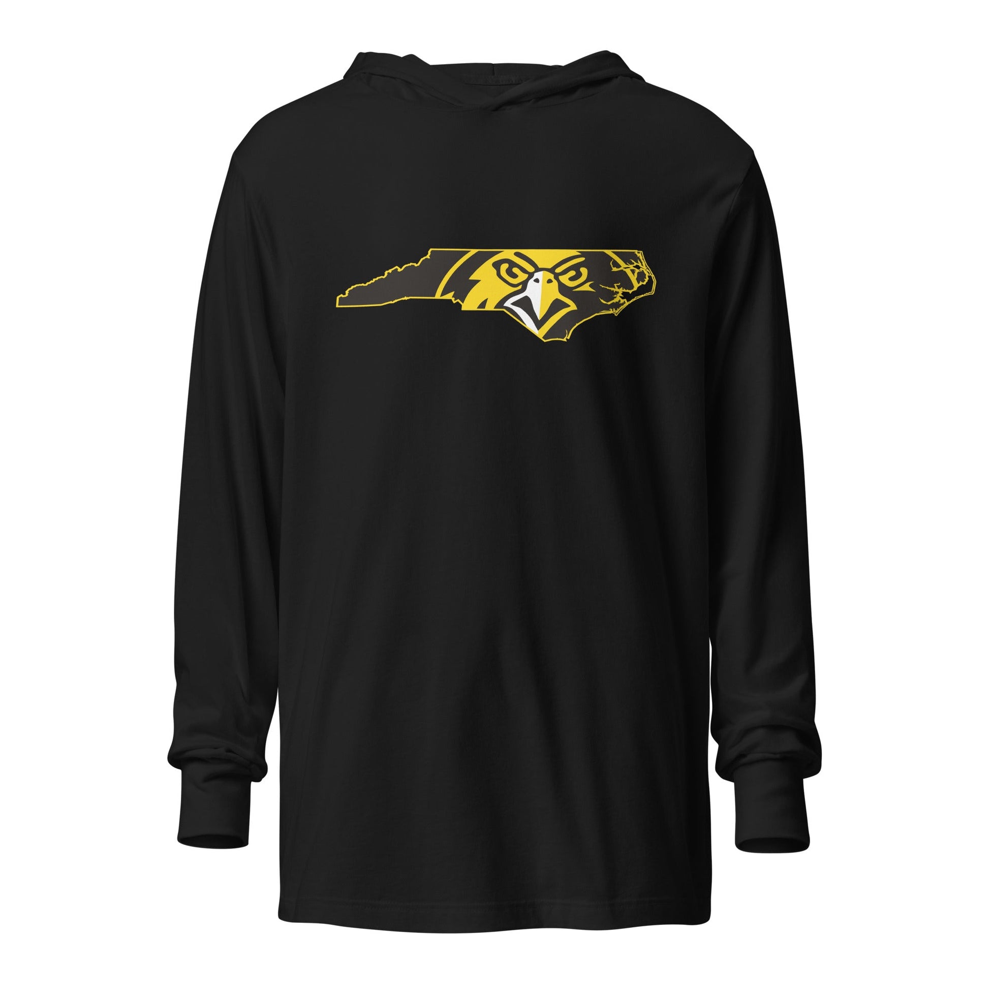 Performance | Hooded Long Sleeve T Shirt | Pfeiffer University Golf | NC Logo