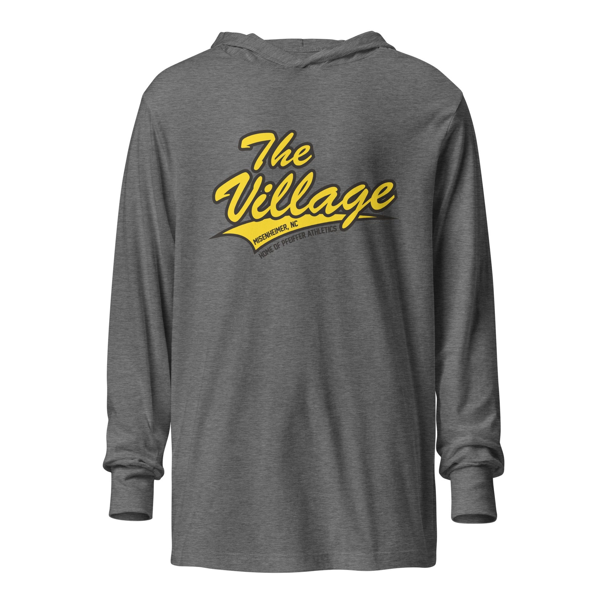 Performance | Hooded Long Sleeve T Shirt | Pfeiffer University Golf | Village Logo