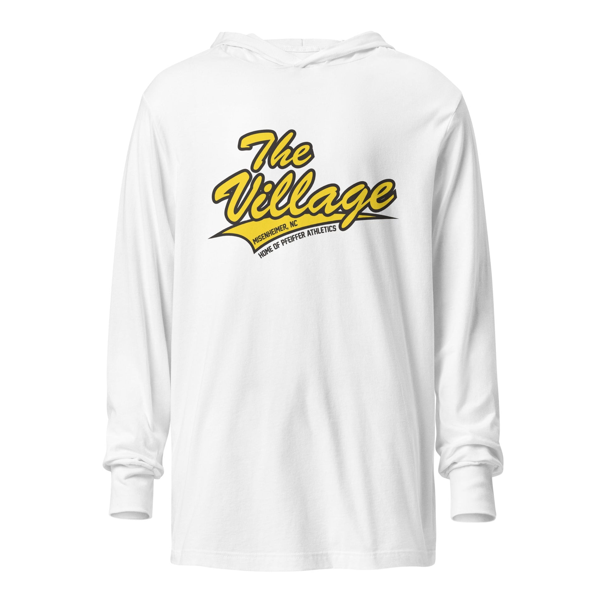 Performance | Hooded Long Sleeve T Shirt | Pfeiffer University Golf | Village Logo