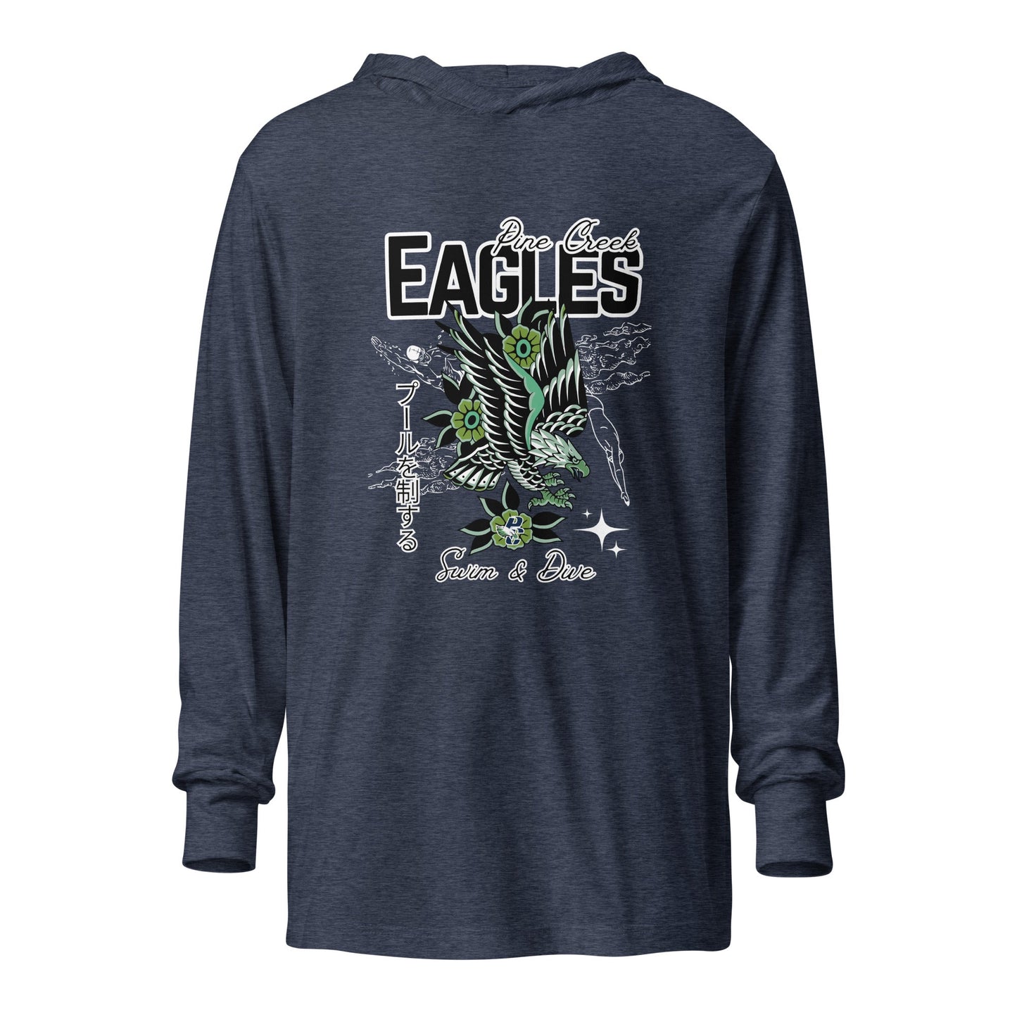 Performance | Hooded Long Sleeve T Shirt | PINE CREEK SWIM & DIVE | '25 Logo