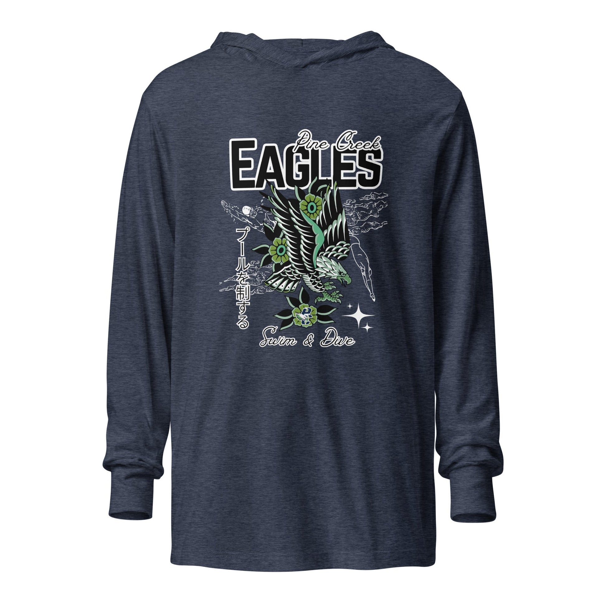 Performance | Hooded Long Sleeve T Shirt | PINE CREEK SWIM & DIVE | '25 Logo