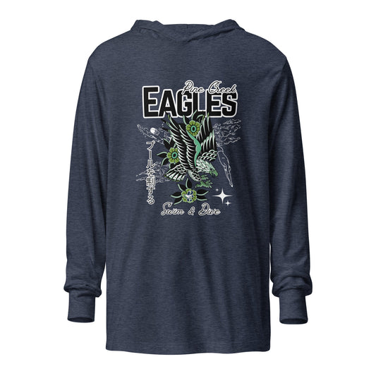 Performance | Hooded Long Sleeve T Shirt | PINE CREEK SWIM & DIVE | '25 Logo
