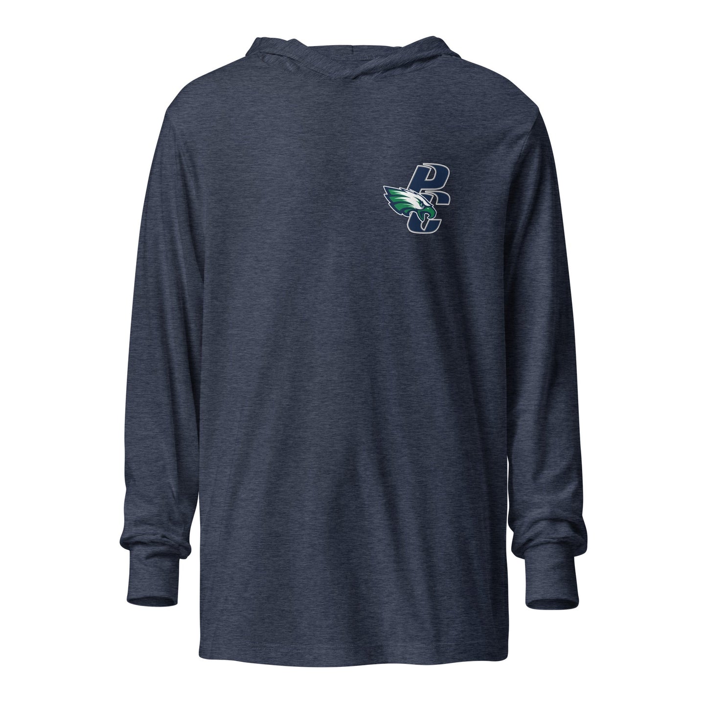 Performance | Hooded Long Sleeve T Shirt | PINE CREEK SWIM & DIVE | PC Mascot Logo