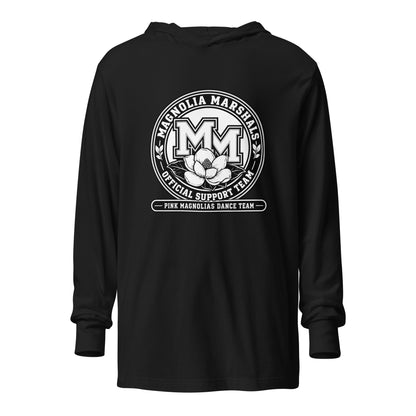 Performance | Hooded Long Sleeve T Shirt | Pink Magnolias Dance | Emblem Logo