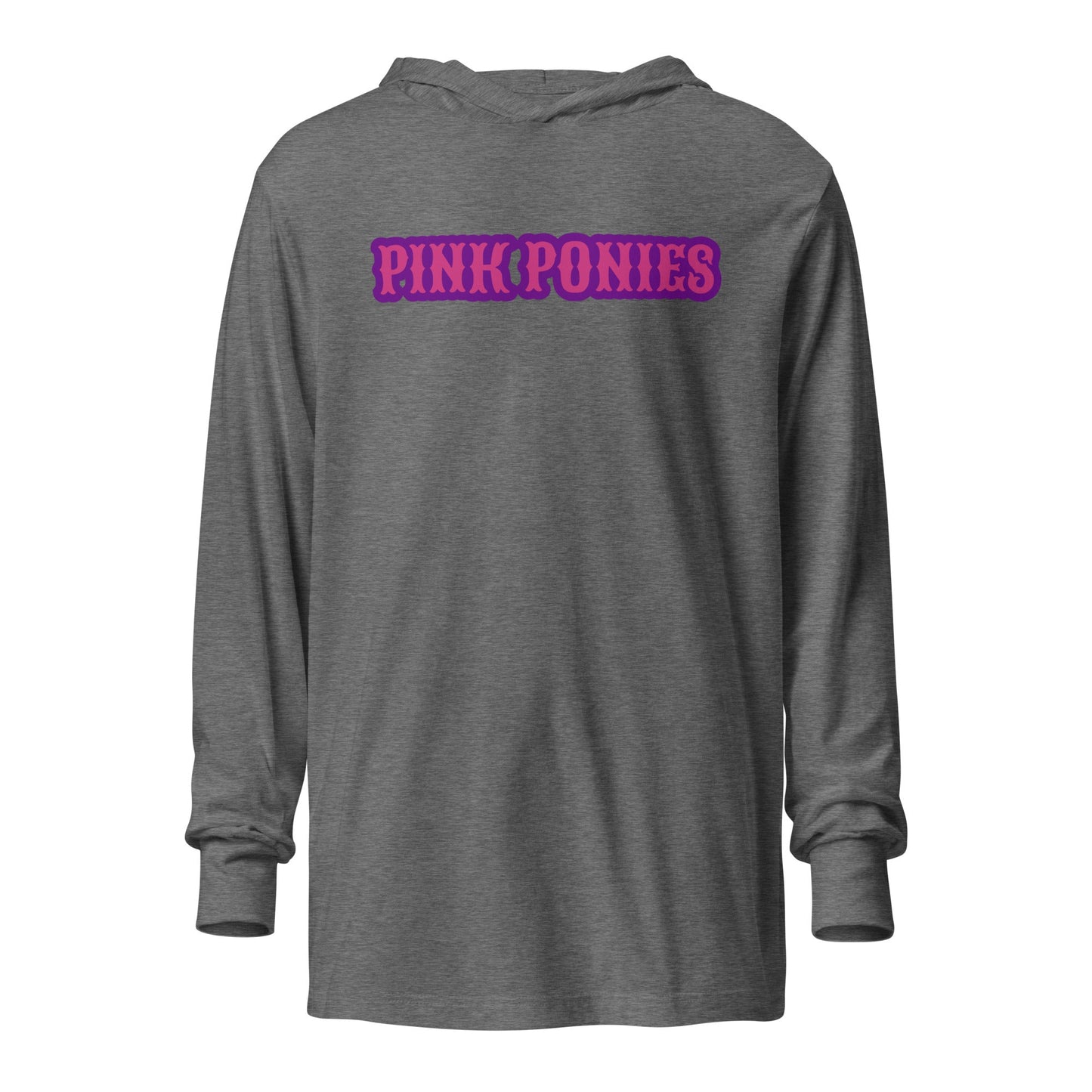 Performance | Hooded Long Sleeve T Shirt | Pink Pony Athletic Club | Script Logo