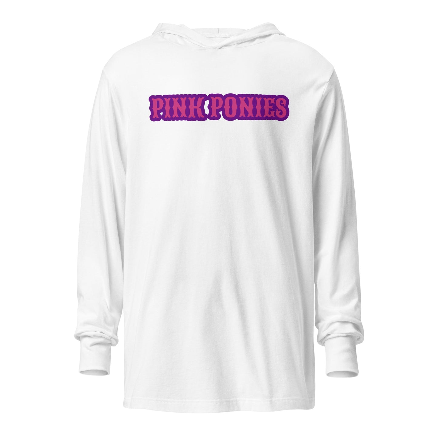 Performance | Hooded Long Sleeve T Shirt | Pink Pony Athletic Club | Script Logo