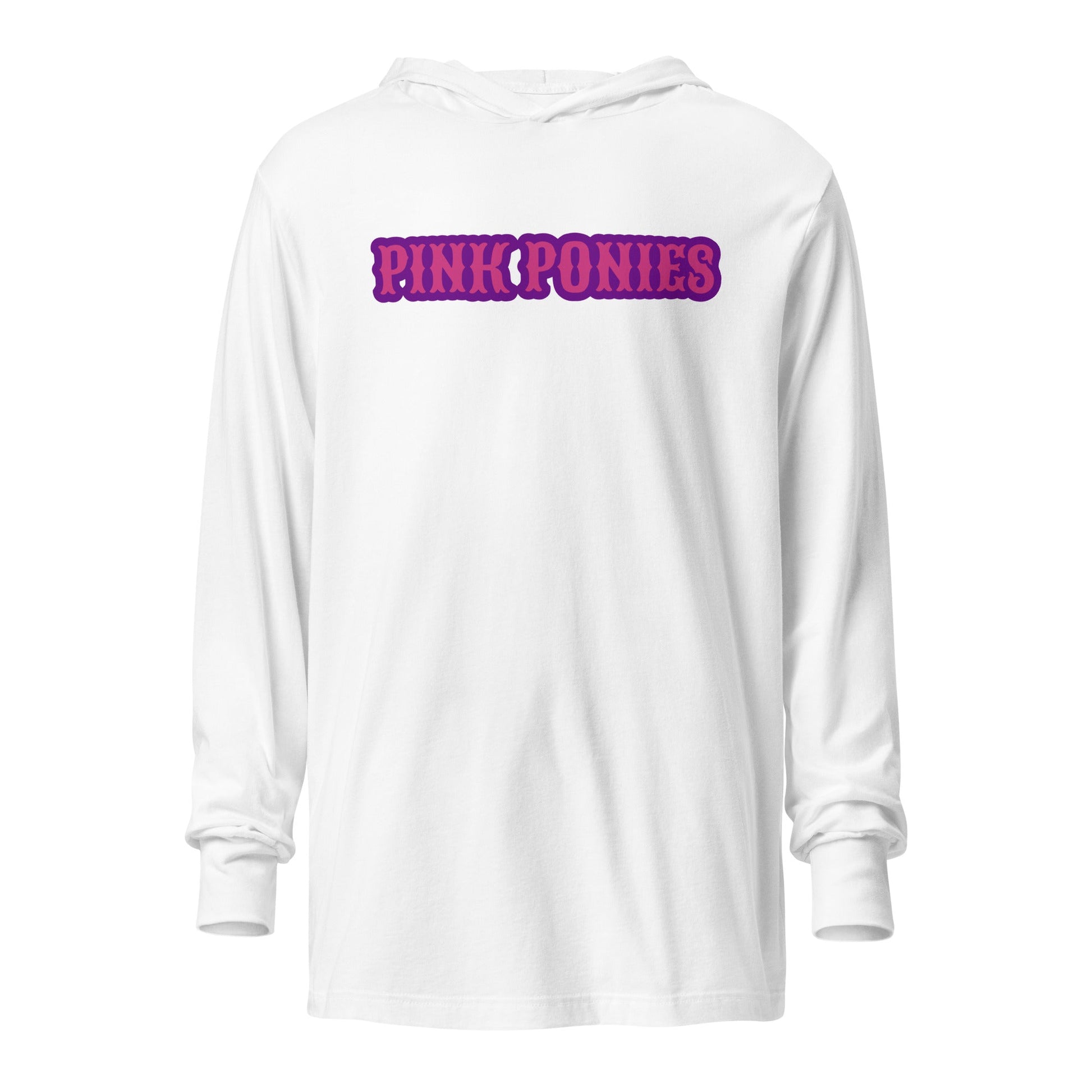 Performance | Hooded Long Sleeve T Shirt | Pink Pony Athletic Club | Script Logo
