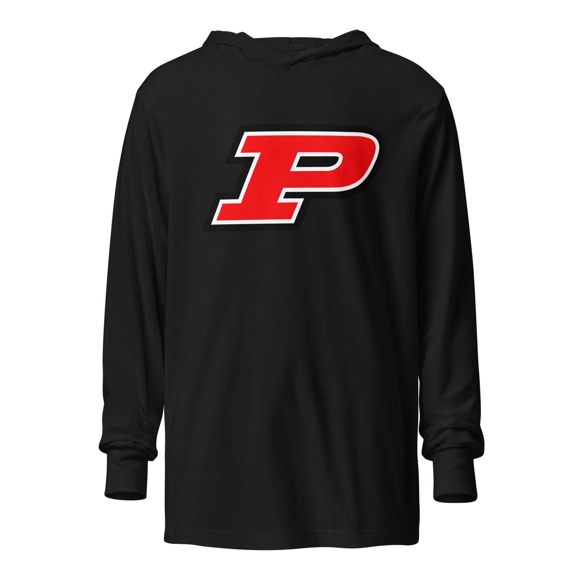 Performance | Hooded Long Sleeve T Shirt | Pisgah Rec League | Block P Logo