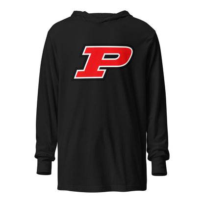 Performance | Hooded Long Sleeve T Shirt | Pisgah Rec League | Block P Logo