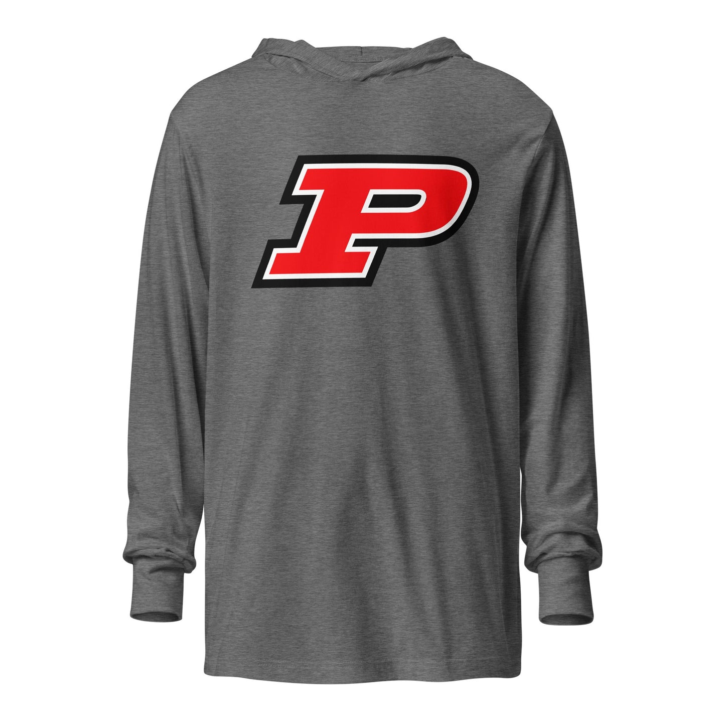 Performance | Hooded Long Sleeve T Shirt | Pisgah Rec League | Block P Logo