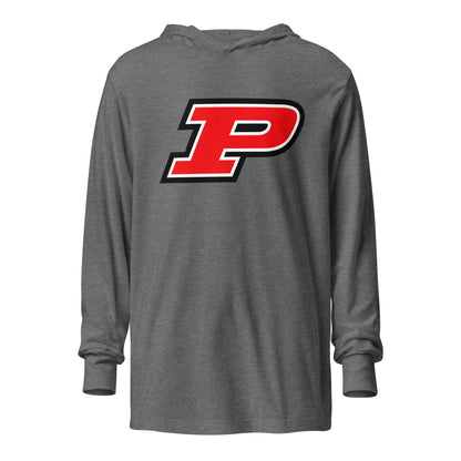 Performance | Hooded Long Sleeve T Shirt | Pisgah Rec League | Block P Logo