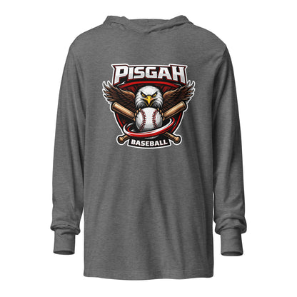 Performance | Hooded Long Sleeve T Shirt | Pisgah Rec League | Eagle Baseball Logo