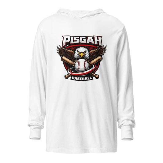 Performance | Hooded Long Sleeve T Shirt | Pisgah Rec League | Eagle Baseball Logo