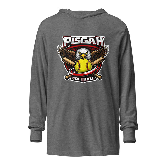 Performance | Hooded Long Sleeve T Shirt | Pisgah Rec League | Eagle Softball Logo