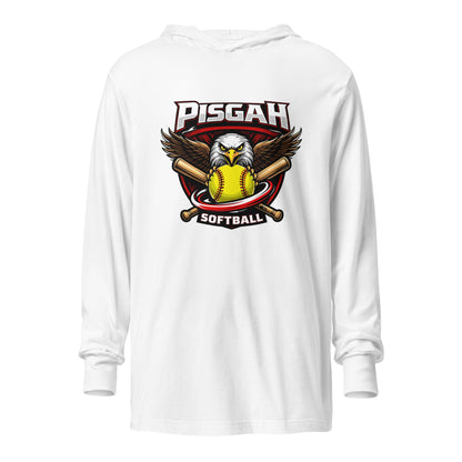 Performance | Hooded Long Sleeve T Shirt | Pisgah Rec League | Eagle Softball Logo