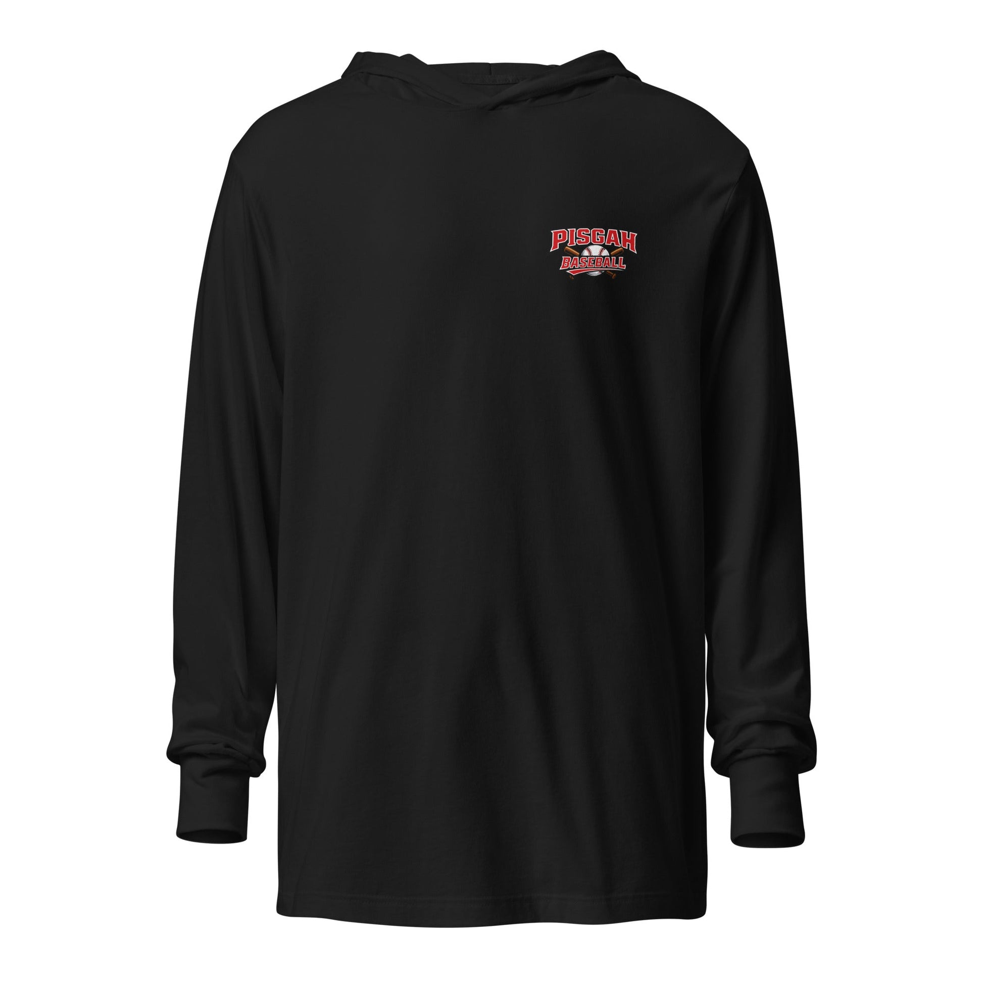Performance | Hooded Long Sleeve T Shirt | Pisgah Rec League | Pisgah Baseball Logo