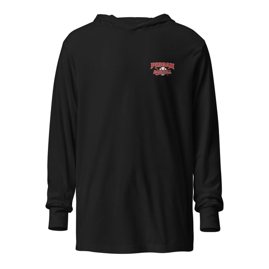 Performance | Hooded Long Sleeve T Shirt | Pisgah Rec League | Pisgah Baseball Logo