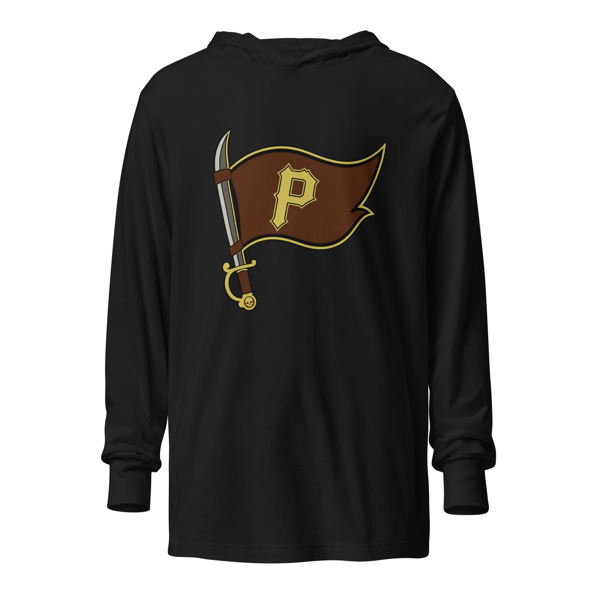 Performance | Hooded Long Sleeve T Shirt | Port City Pirates | Vanguard Flag Logo