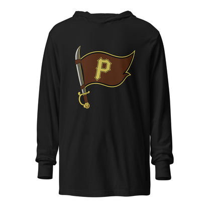 Performance | Hooded Long Sleeve T Shirt | Port City Pirates | Vanguard Flag Logo