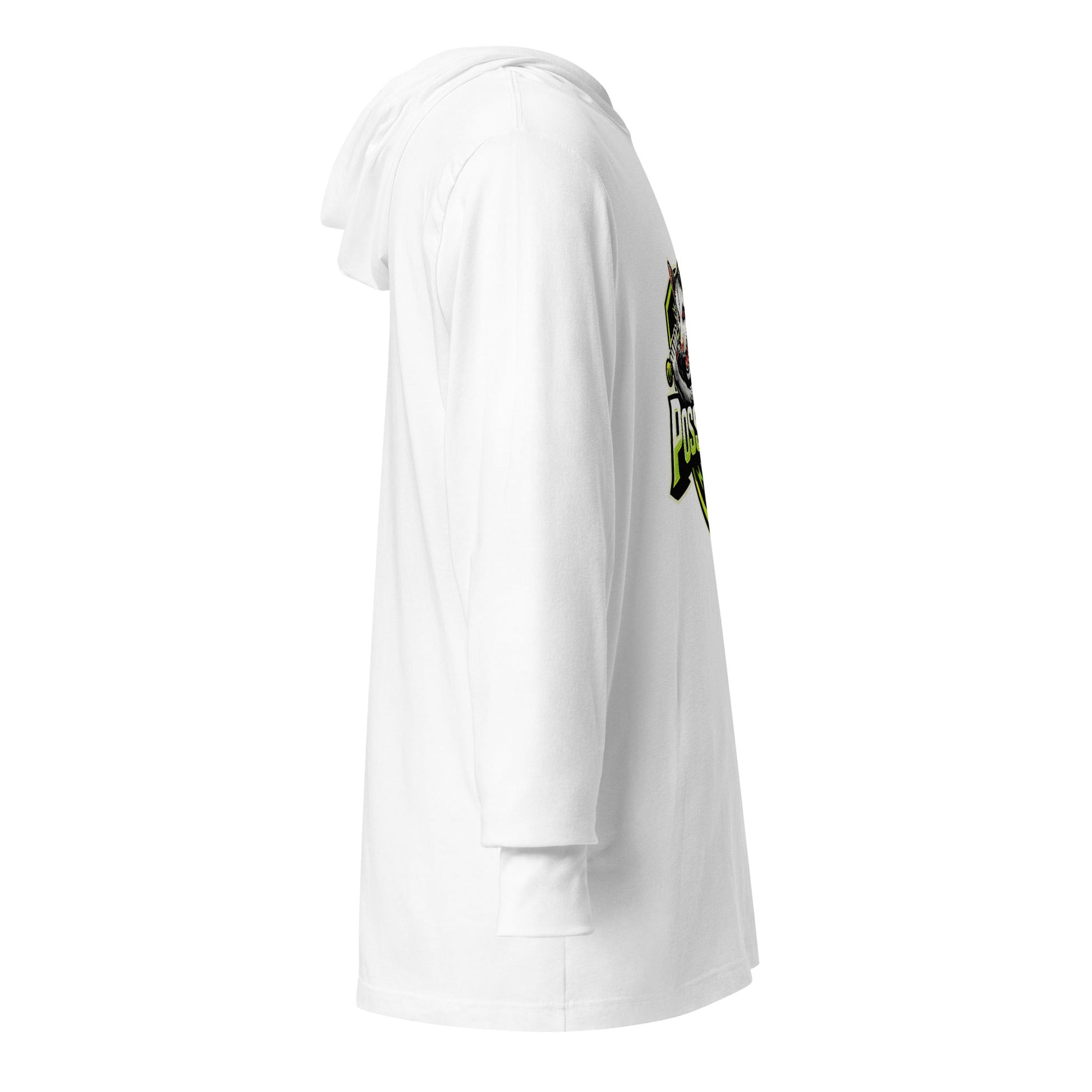 Performance | Hooded Long Sleeve T Shirt | Possums | Mascot Logo