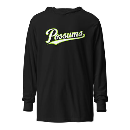 Performance | Hooded Long Sleeve T Shirt | Possums | Script Logo