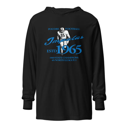 Performance | Hooded Long Sleeve T Shirt | Poudre Football | Dynasty Athletics Logo