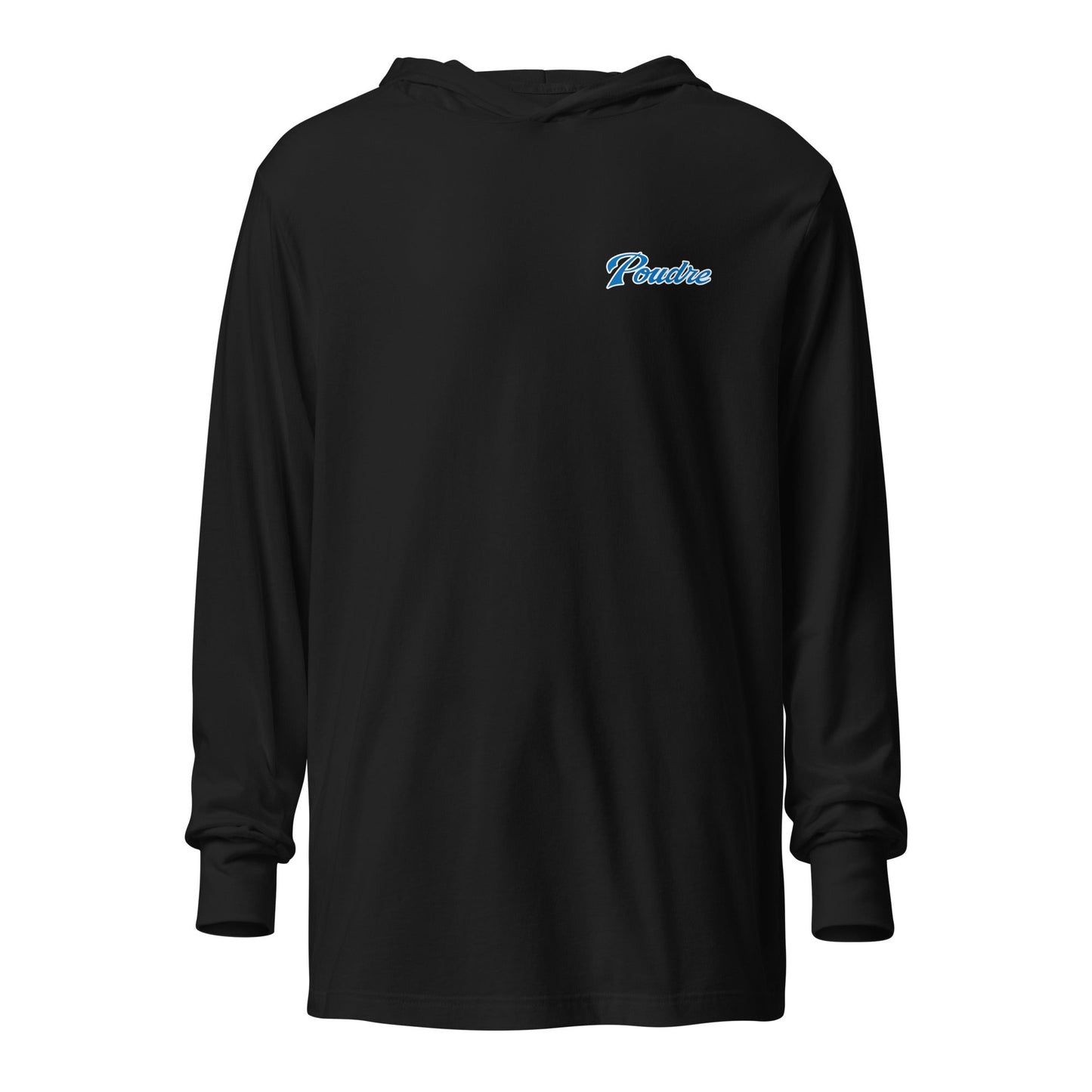 Performance | Hooded Long Sleeve T Shirt | Poudre Football | Emblem Logo