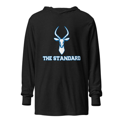Performance | Hooded Long Sleeve T Shirt | Poudre Football | Standard Mark Logo
