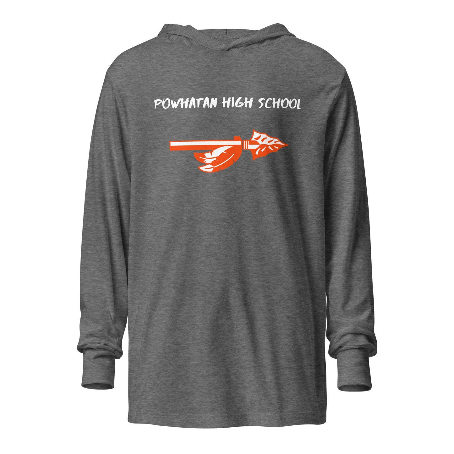 Performance | Hooded Long Sleeve T Shirt | Powhatan lacrosse | Arrowhead Logo