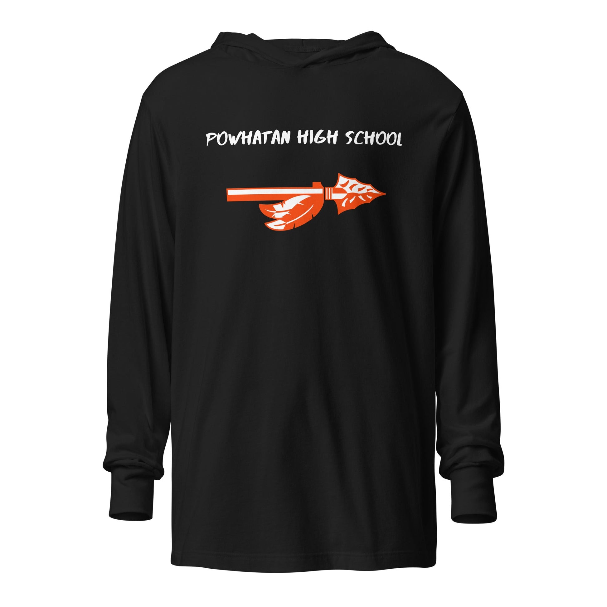 Performance | Hooded Long Sleeve T Shirt | Powhatan lacrosse | Arrowhead Logo