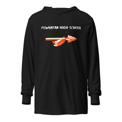 Performance | Hooded Long Sleeve T Shirt | Powhatan lacrosse | Arrowhead Logo