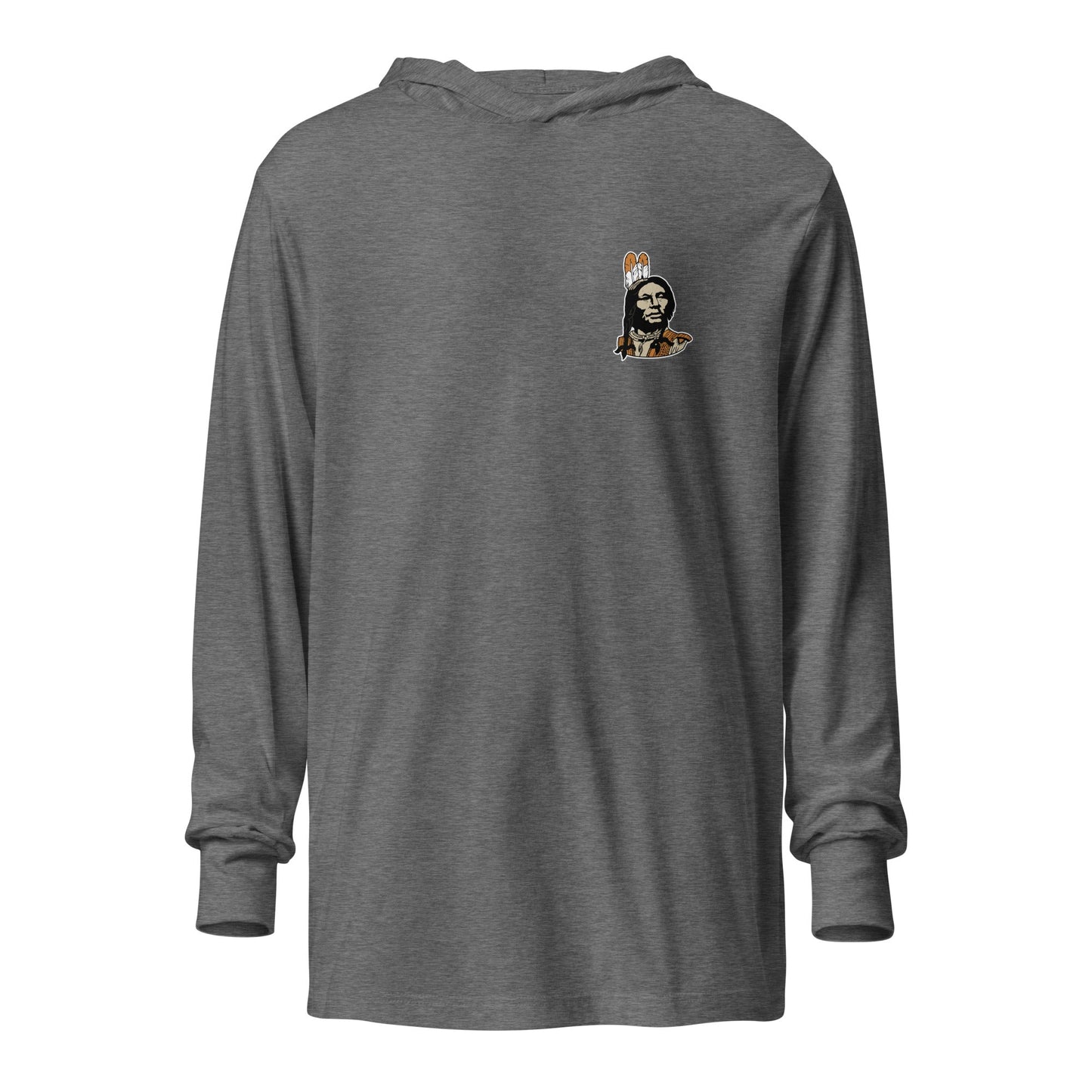 Performance | Hooded Long Sleeve T Shirt | Powhatan lacrosse | Mascot Logo