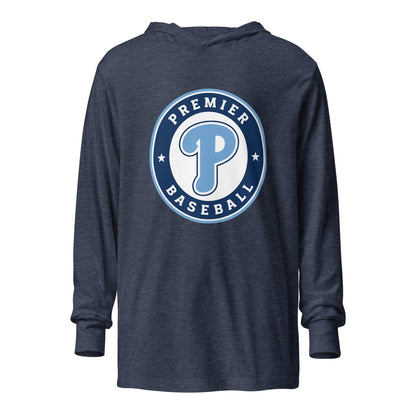 Performance | Hooded Long Sleeve T Shirt | Premier Baseball | Badge Logo
