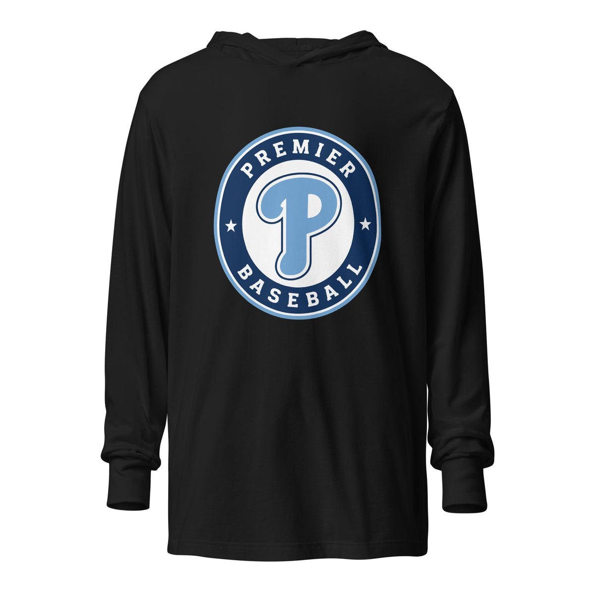 Performance | Hooded Long Sleeve T Shirt | Premier Baseball | Badge Logo