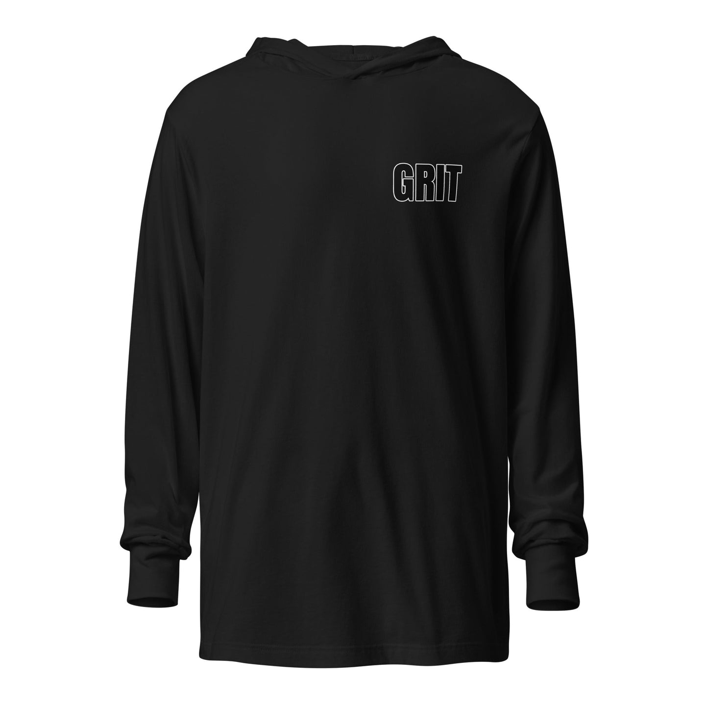 Performance | Hooded Long Sleeve T Shirt | Pure Grit Softball | Black Logo