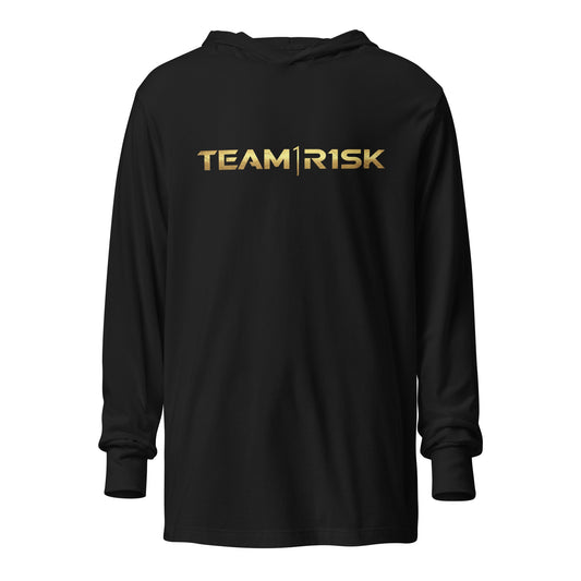 Performance | Hooded Long Sleeve T Shirt | R1SK.gg | Script Logo