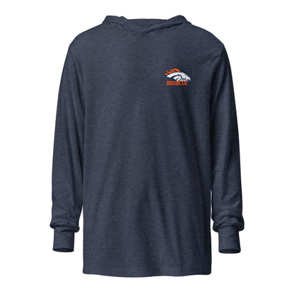 Performance | Hooded Long Sleeve T Shirt | Rapid City Broncos - BHYFL | Athletics Logo