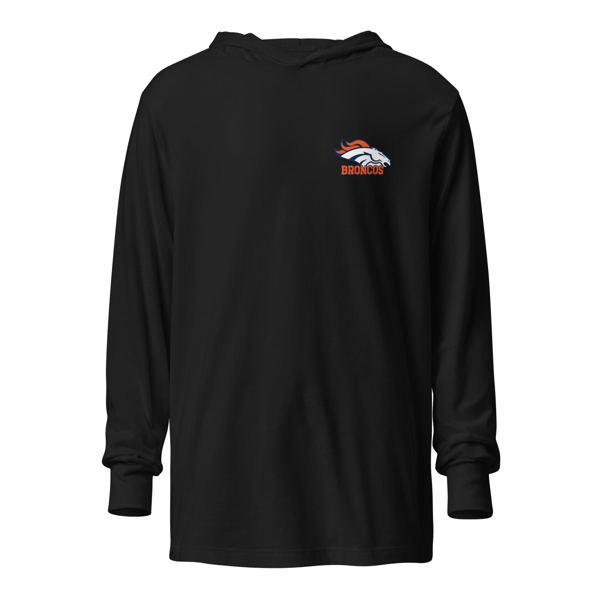 Performance | Hooded Long Sleeve T Shirt | Rapid City Broncos - BHYFL | Athletics Logo