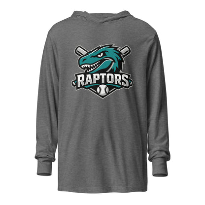 Performance | Hooded Long Sleeve T Shirt | Raptors | Patch Logo