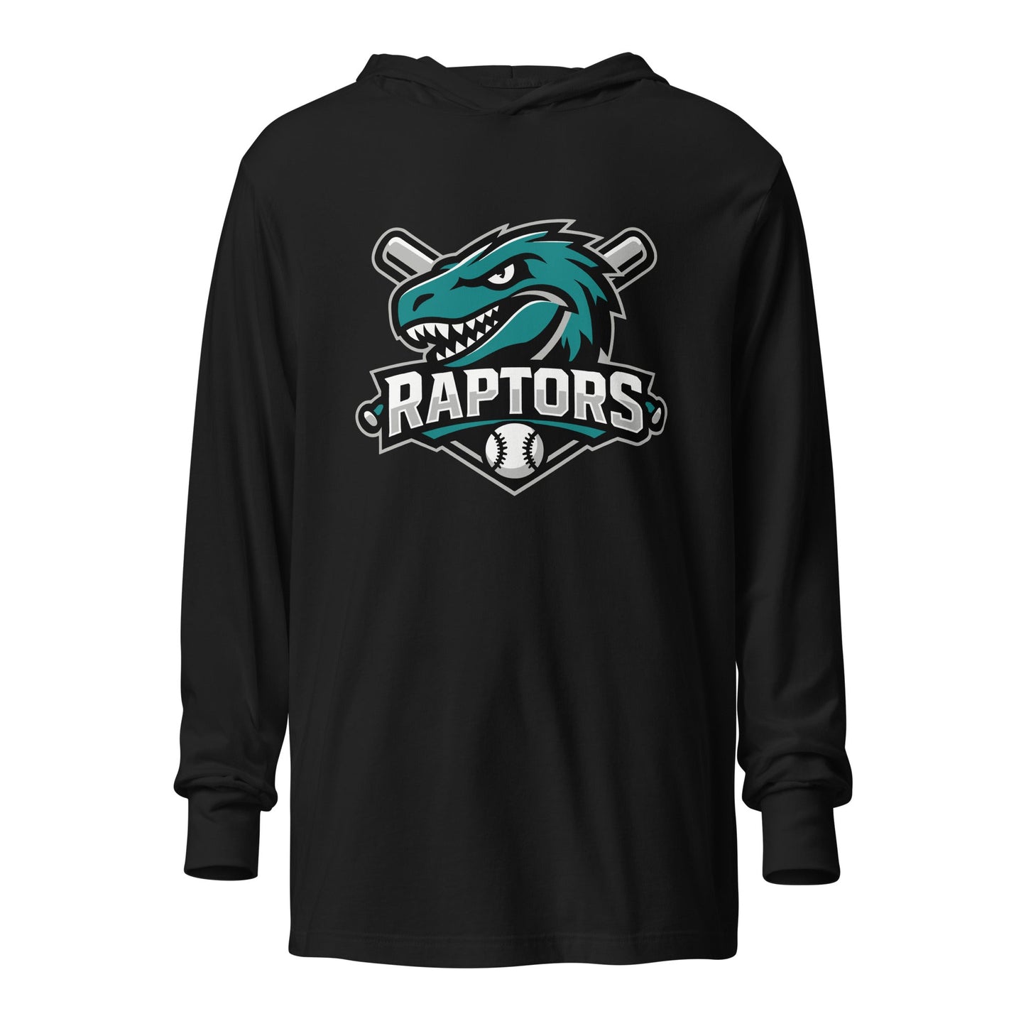 Performance | Hooded Long Sleeve T Shirt | Raptors | Patch Logo