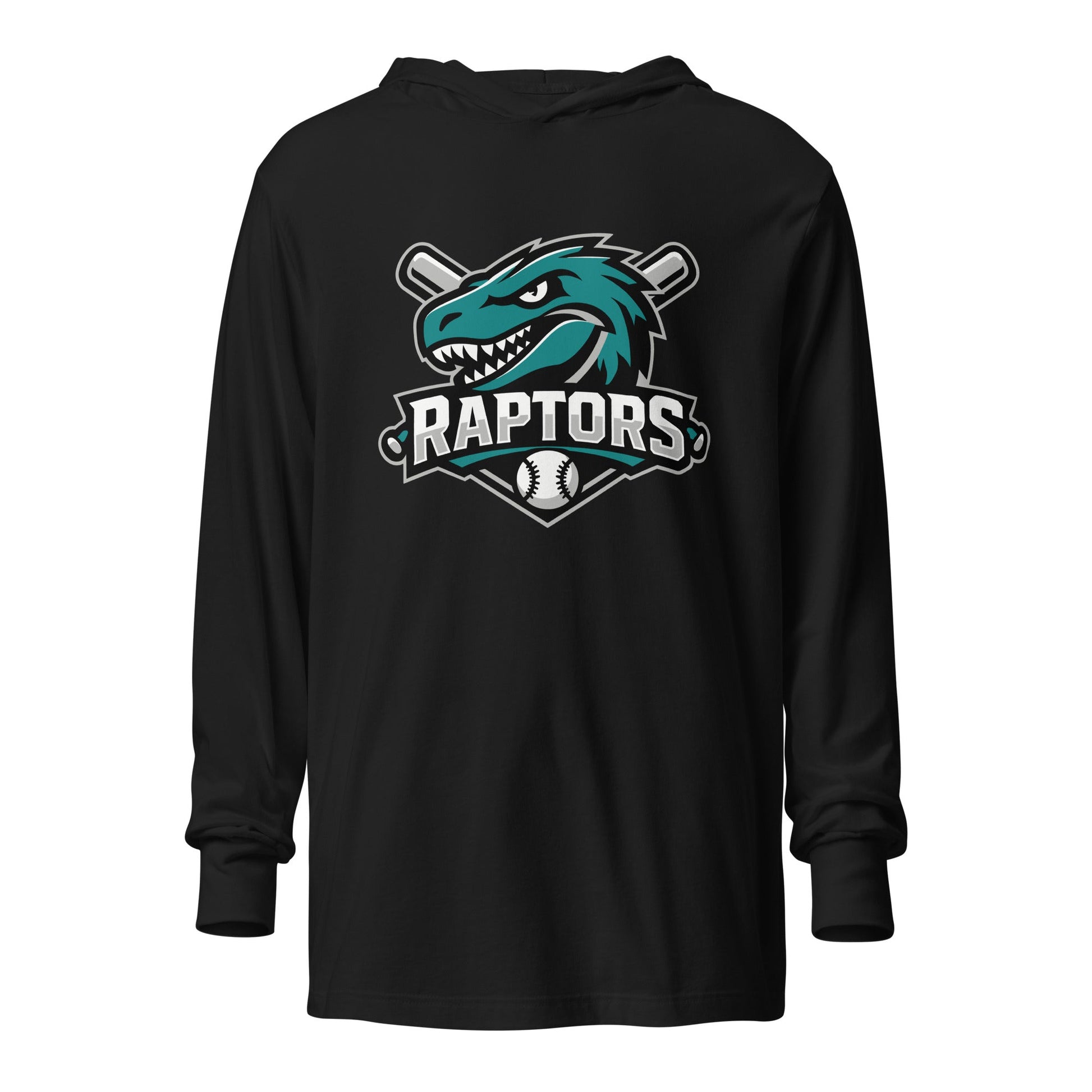 Performance | Hooded Long Sleeve T Shirt | Raptors | Patch Logo