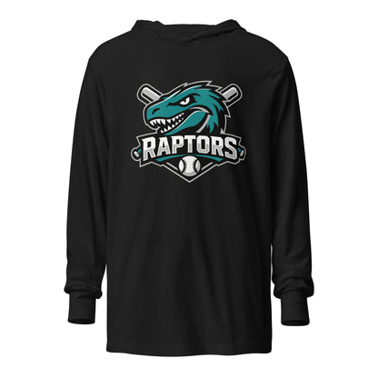 Performance | Hooded Long Sleeve T Shirt | Raptors | Patch Logo