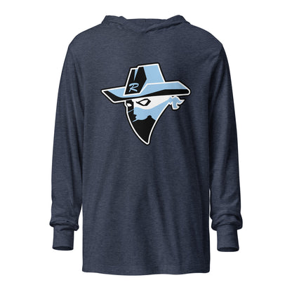 Performance | Hooded Long Sleeve T Shirt | Rebels baseball club | Emblem Logo