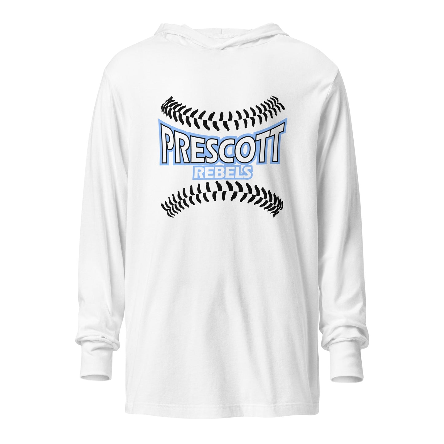 Performance | Hooded Long Sleeve T Shirt | Rebels baseball club | Vanguard Logo