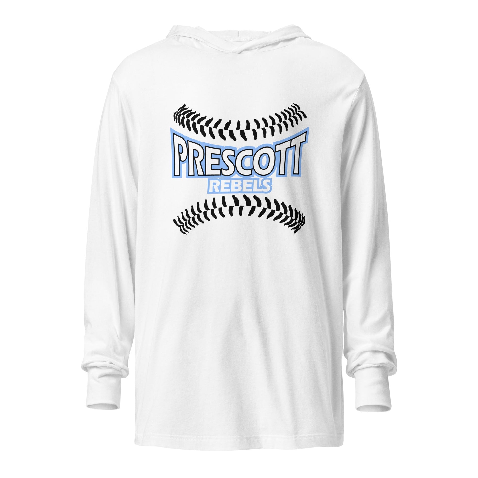 Performance | Hooded Long Sleeve T Shirt | Rebels baseball club | Vanguard Logo